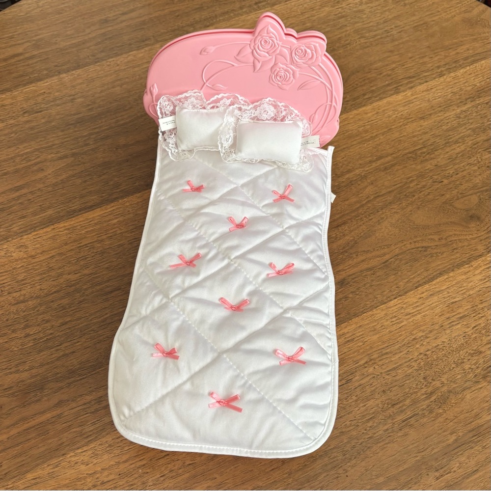 Vtg Mattel Barbie‎ Sweet Roses 1987 Reversible Bedding Magical Mansion Pink Bed